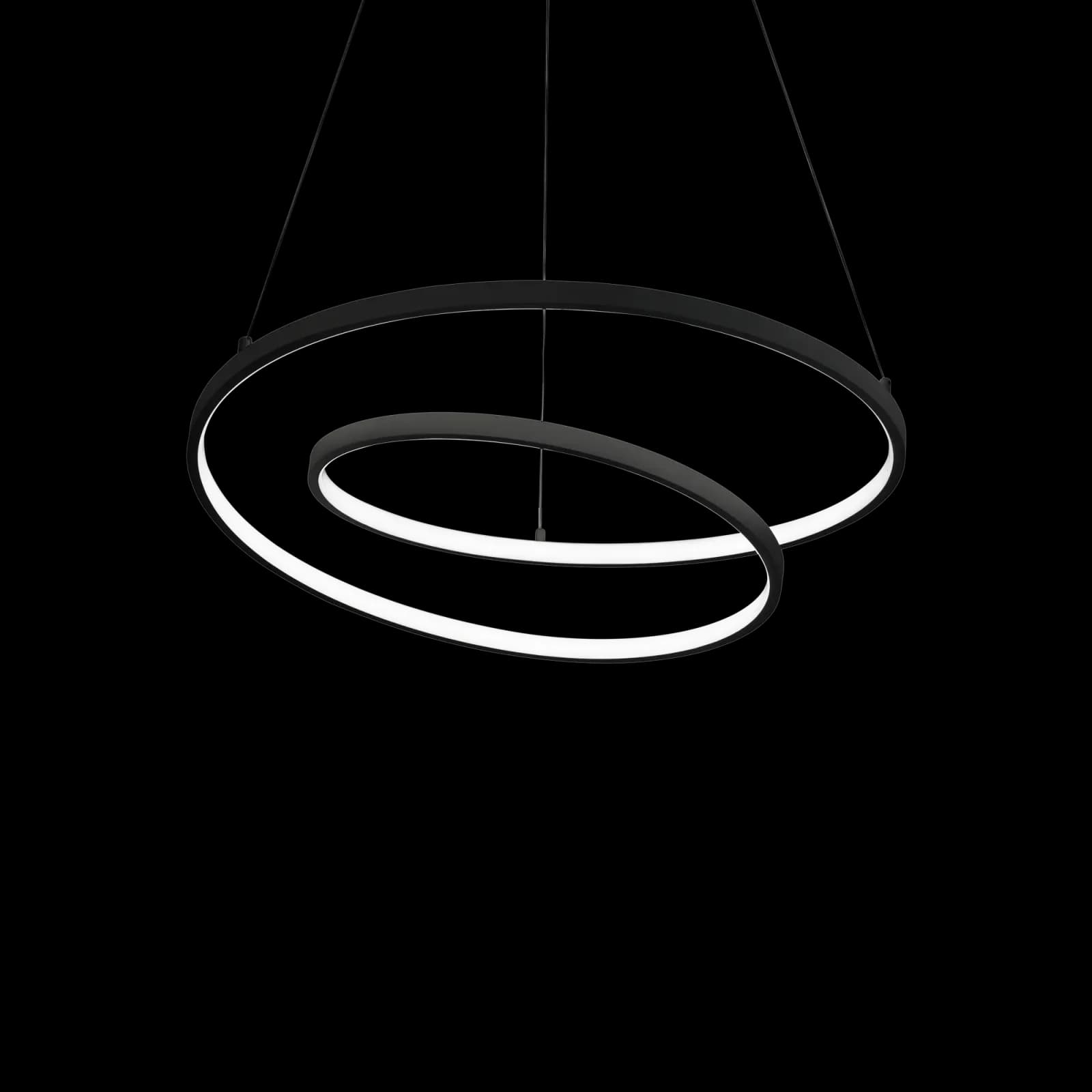 OZ LAMPADARIO A SOSPENSIONE LED SMD 47 W On-Off 5000 lm 2700 K D.60CM NERO