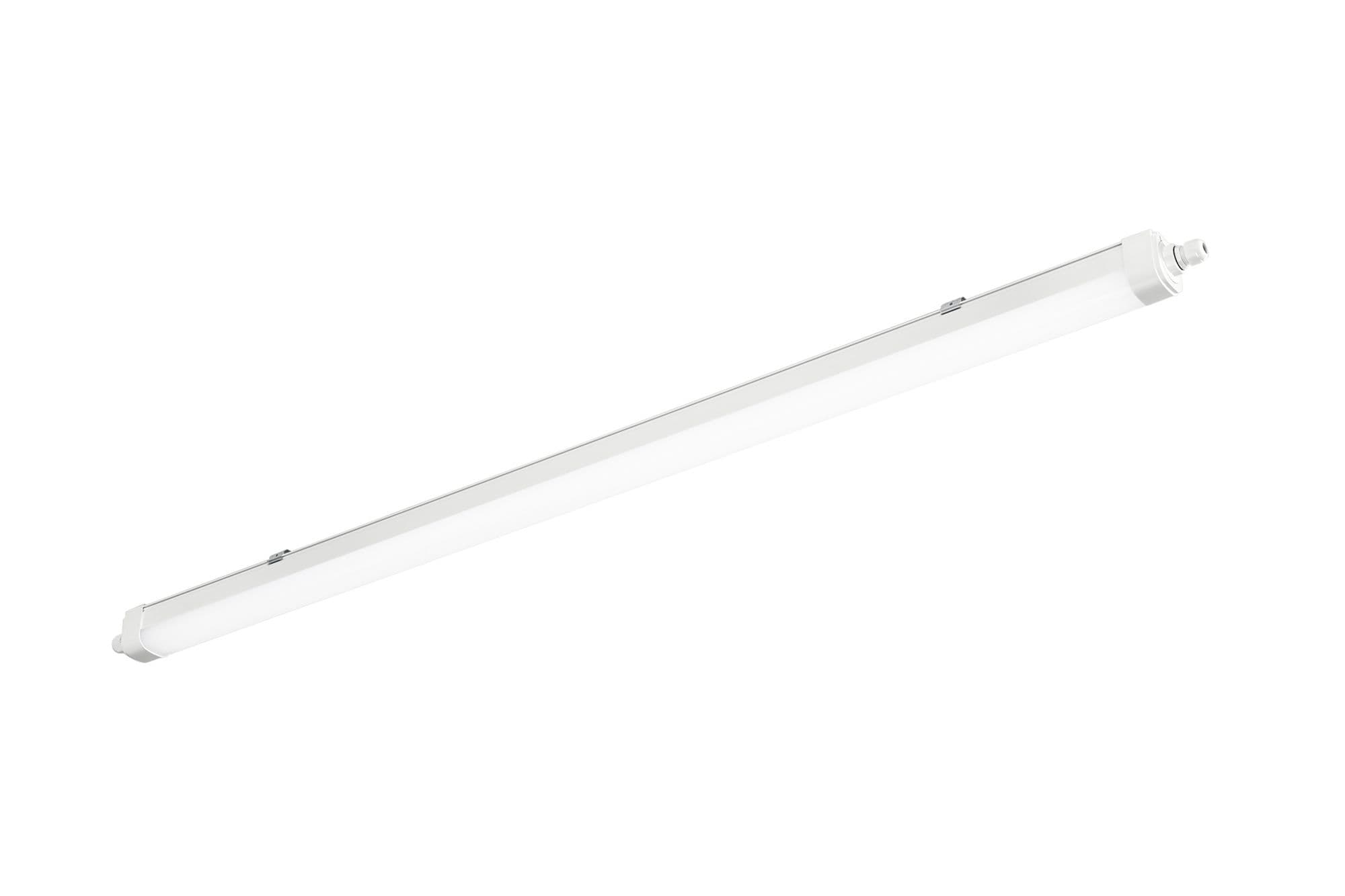 PLAFONIERA LED STAGNA RUBIS BIANCA IN PC 50W 6800LM CCT 2700K / 3300K / 4000K IP65 1500X58X62MM